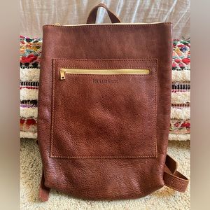 BNWOT Portland Leather Goods Laptop Backpack Nutmeg